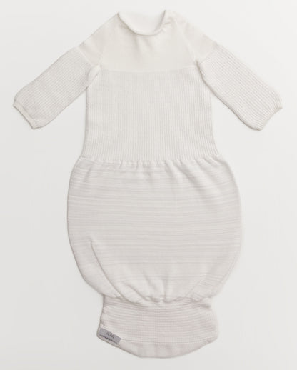 A bamboo cloud transition sleep sack.
