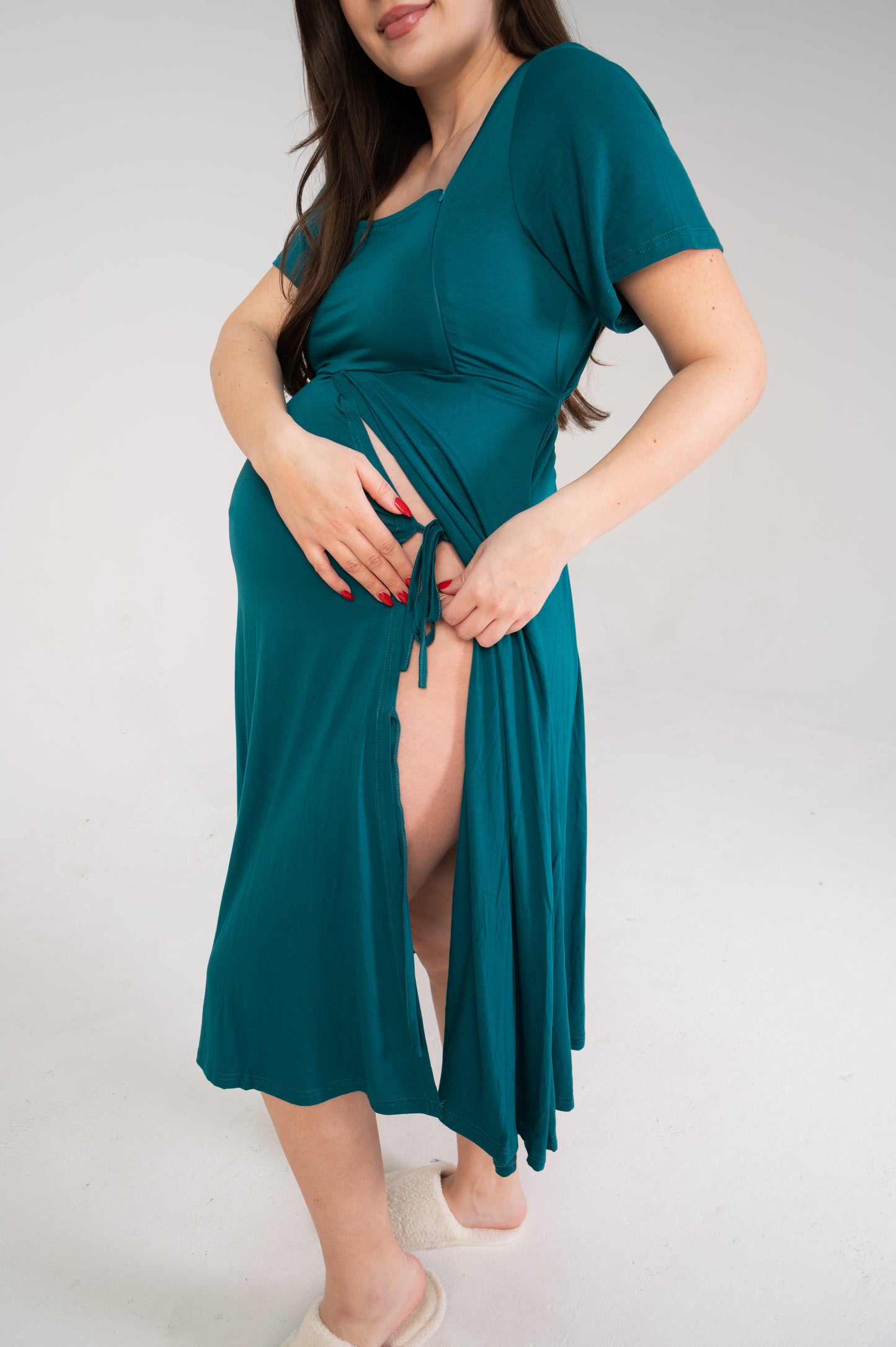 shark tank cassidy teal labor wear birth gown by LILA