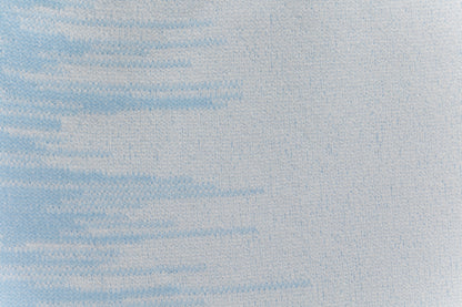 Blue fabric swatch.
