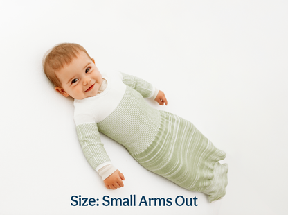 bamboo mint small arms up safe sleep sack